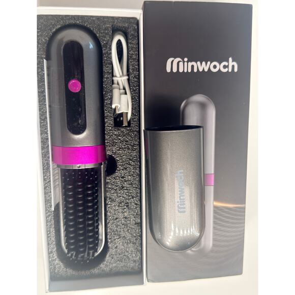 Cordless Hair Straightening Brush – Rechargeable Portable Hair Straightener Comb main image 7
